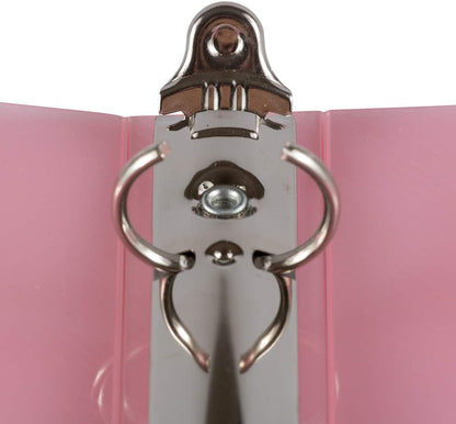 JAM PAPER Plastic 0.75 inch Binder - Clear 3 Ring Binder - Sold Individually