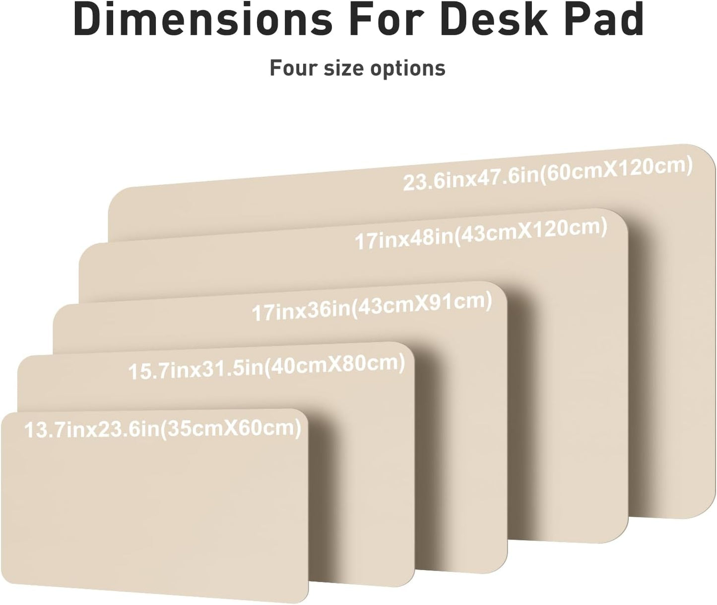 Aothia Leather Office Desk Pad Protector, Non-Slip PU Leather Desk Blotter, Waterproof Laptop Writing Mouse Pad for Office and Home, Black, 31.5" x 15.7" - Colors B