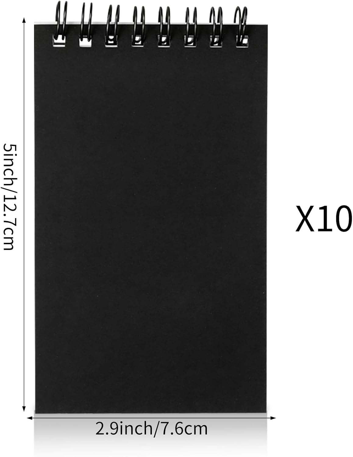 Hxezoc 10 Pack Small Pocket Notebooks, 3 x 5 Inches Mini Kraft Spiral Pocket Notebook with Lined Pages Memo Pads for Kids Home Office School Classroom Decoration Supplies