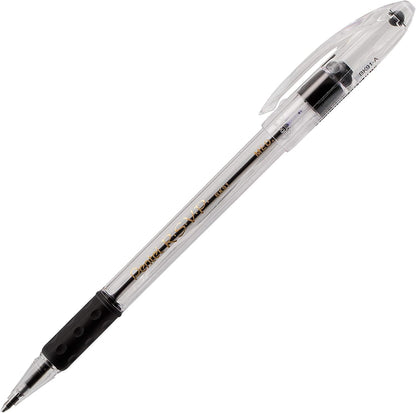 Pentel RSVP Medium Point Pens - 1.0mm - 12 Pack of 6 Black & 6 Blue Ballpoint Pens