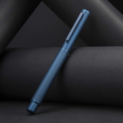 Hongdian Matte Black Forest Rollerball Pen with Schmidt Black Ink Refill, Classic Design with Metal Case for Business Signature