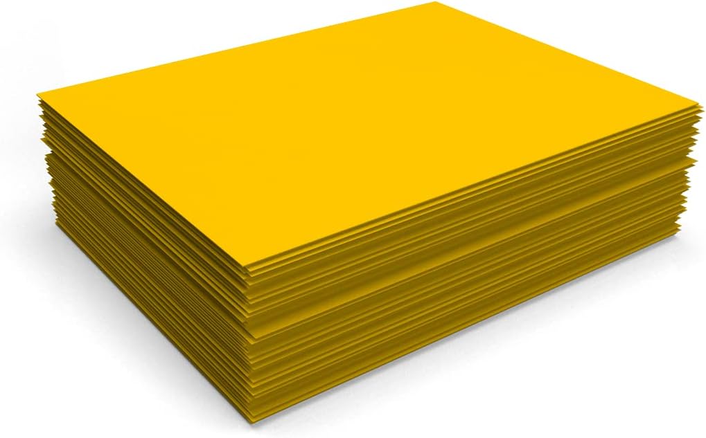 LUXPaper 8.5" x 11" Paper | Letter Size | Pastel Canary Yellow | 60lb. Text | 50 Qty