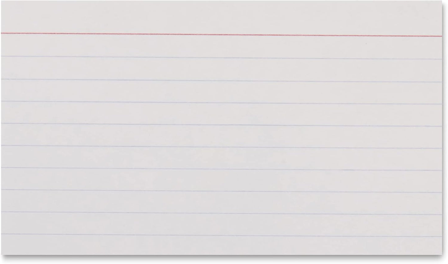 Amazon Basics Ruled Lined Index Cards for Study, Notes and Recipes, White, 3" x 5", 1,000 Count (10 Pack of 100)