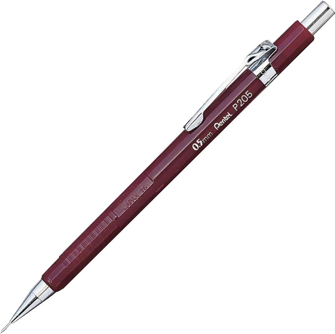Value Pack of 3 Pentel Sharp Automatic Pencil, 0.5mm, Black, Burgundy, Green Barrels, 3 Pack (P205) by Pentel