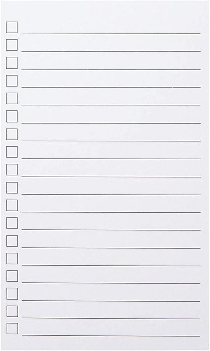 Okuna Outpost Note Cards - Vertical Index Card Layout for Task Management - Check Box To-Do Slip for Task Tracking - Durable Paper Stock To do Pad for Versatile Notes - Bulk, 3 x 5 In, White