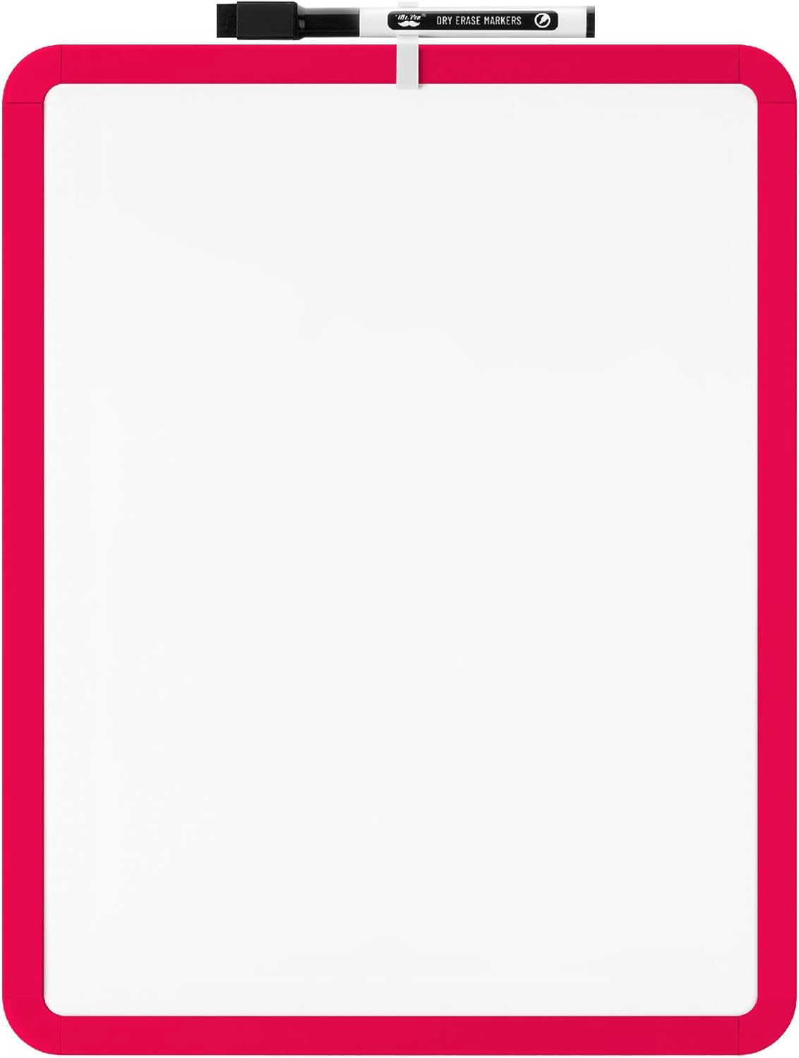 Mr. Pen- Dry Erase Board, 14” x 11” with a Black Dry Erase Marker, White Frame, Small Mini White Board for Students, Fridge, Wall, Locker, Includes Double Sided Tapes