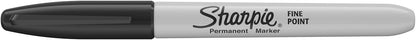 Sharpie Permanent Markers, Fine Point, Black, 12 Count