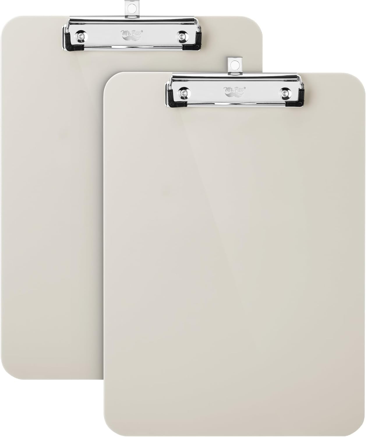 Mr. Pen- Plastic Clipboard, 12.5" x 9", 2 Pack, Clipboard Plastic, Low-Profile Metal Clip with Retractable Hanging Hole