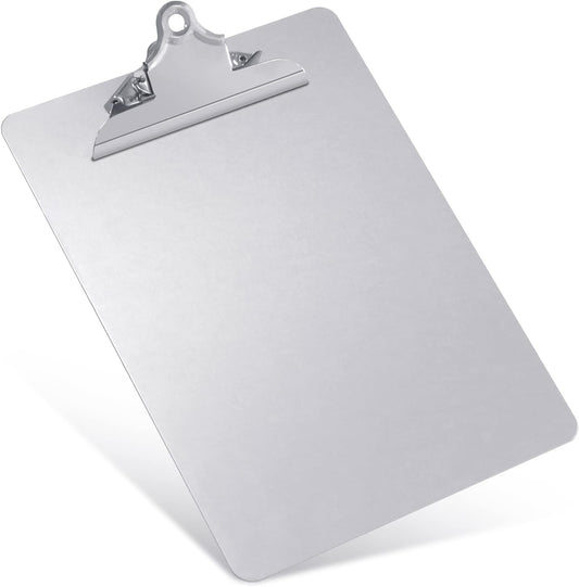 Metal Clipboard, 20% Sturdier Aluminum Contractor Clipboard with Low Profile Clip | Hangable Recycled Heavy Duty Rust-Proof | Plate for A4 Size Sheet, for Jobsite, Laboratory, Medical, Office, Teach