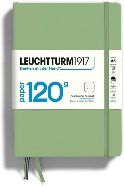 LEUCHTTURM1917 - 120G Special Edition - Medium A5 Hardcover Notebook - 203 Numbered Pages with 120gsm Paper (Navy, Dotted)