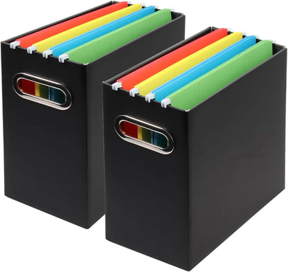 Collapsible File Organizer Box with Handle, Filing Organizer for Home or Office, Small Portable File Box(1 Pack, White)