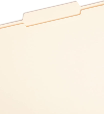 Smead File Folders Letter Size, Reinforced 1/3-Cut Tab, Assorted Positions, Letter Size, Manila Folders 8.5 x 11, 100 per Box (10334)