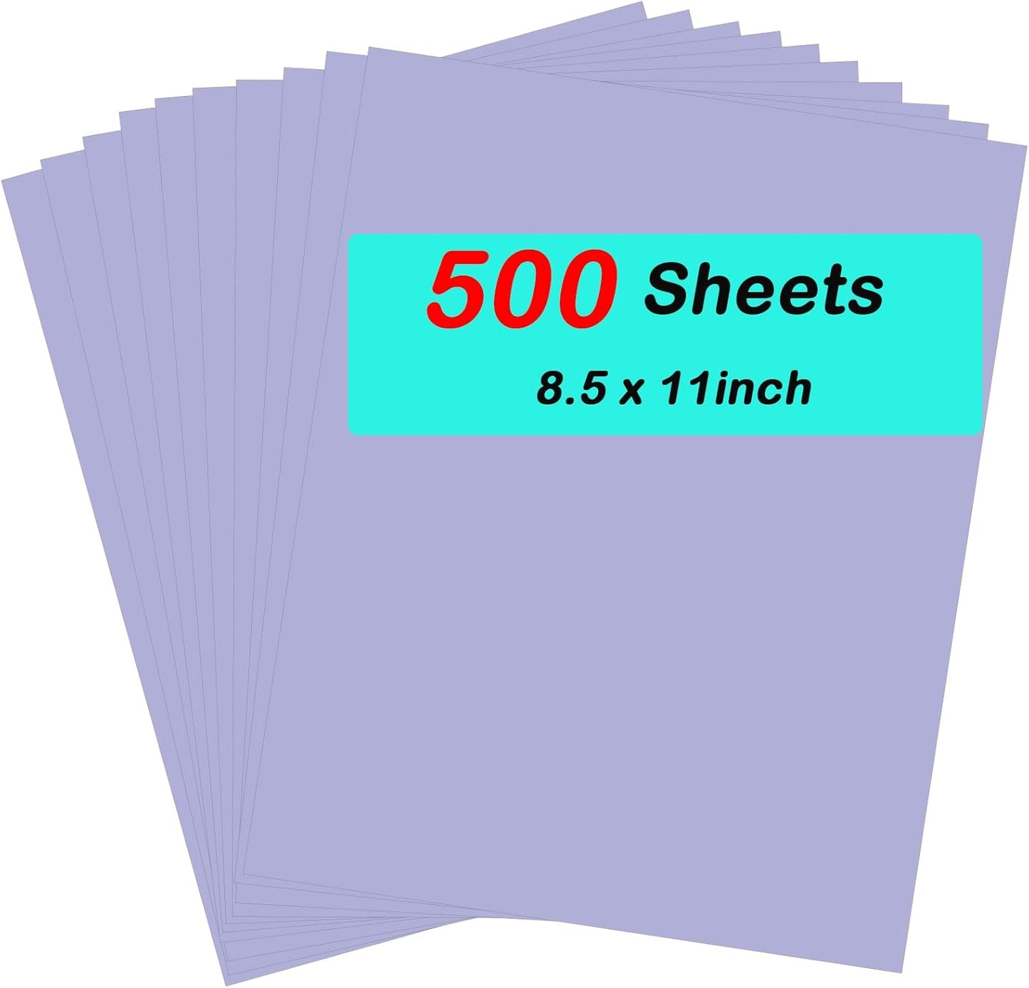 Colored Paper, Purple Copy Printer Paper, Lavender Lightweight Construction Paper for Crafting & Office School Supplies, 8.5x11inch-1 Ream (500 Sheets)