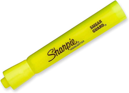 Sharpie Accent Tank Highlighters, Chisel Tip, Fluorescent Yellow, 4-Count (Pack of 2)