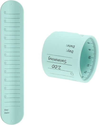 uxcell 2Pcs Writable Wrist Band, 9.45" x 1.18" Waterproof Slap Bracelet Reusable Writable Erasable to Do List Silicone Memo Wrist Bands for Planner Reminder (White)