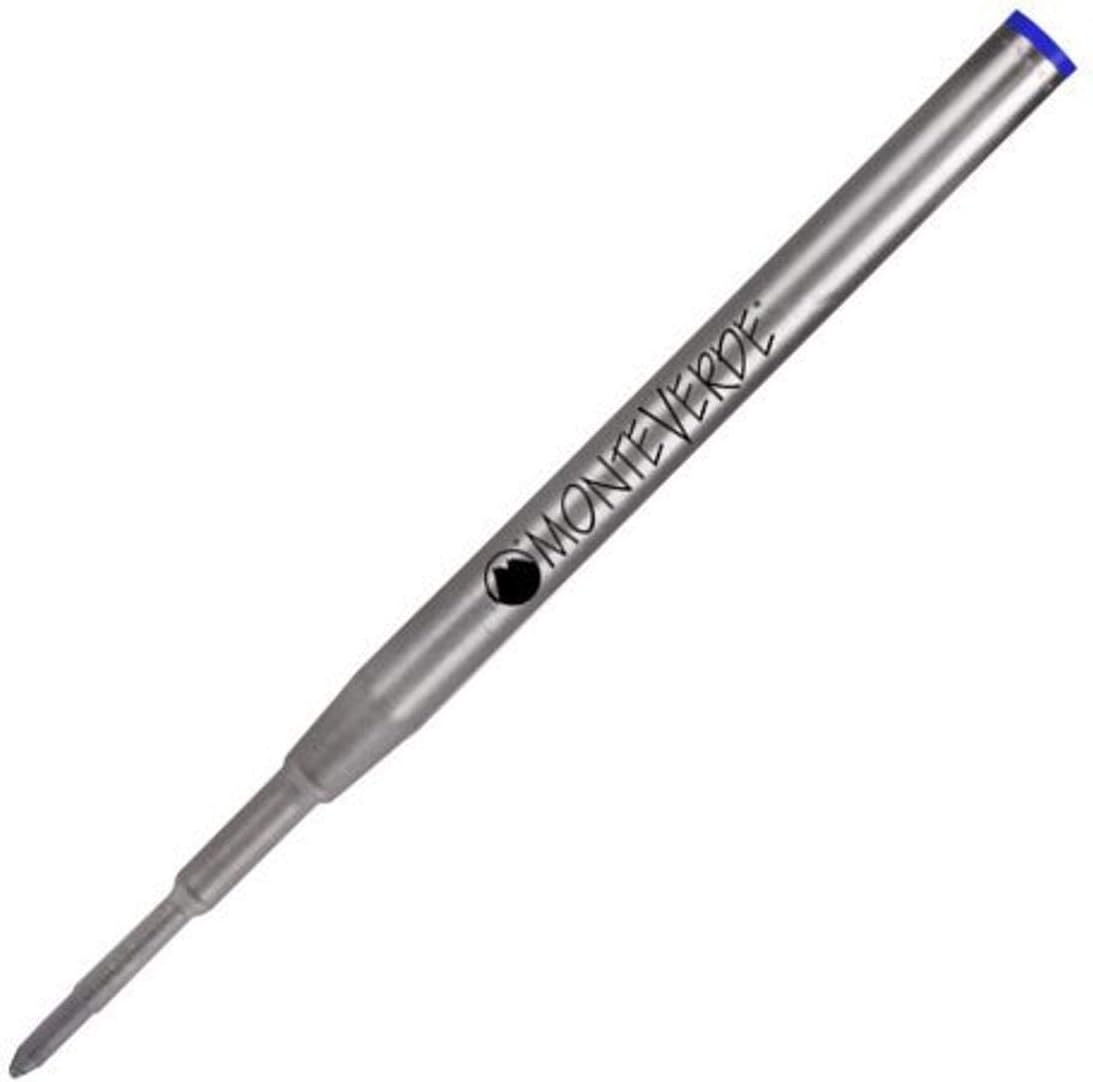 Monteverde USA Capless Ceramic Gel Refills to Fit Montblanc Ballpoint Pens, Fine Point Black Ink, Converts to Capless Rollerball, 2-Pack (M132BK)
