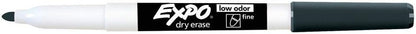 Expo 86001 Low Odor Dry Erase Marker, Black; Fine Tip, Quick-Drying Ink, 2 Packs of 12 Markers, 24 Markers Total