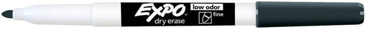 Expo 86001 Low Odor Dry Erase Marker, Black; Fine Tip, Quick-Drying Ink, 2 Packs of 12 Markers, 24 Markers Total