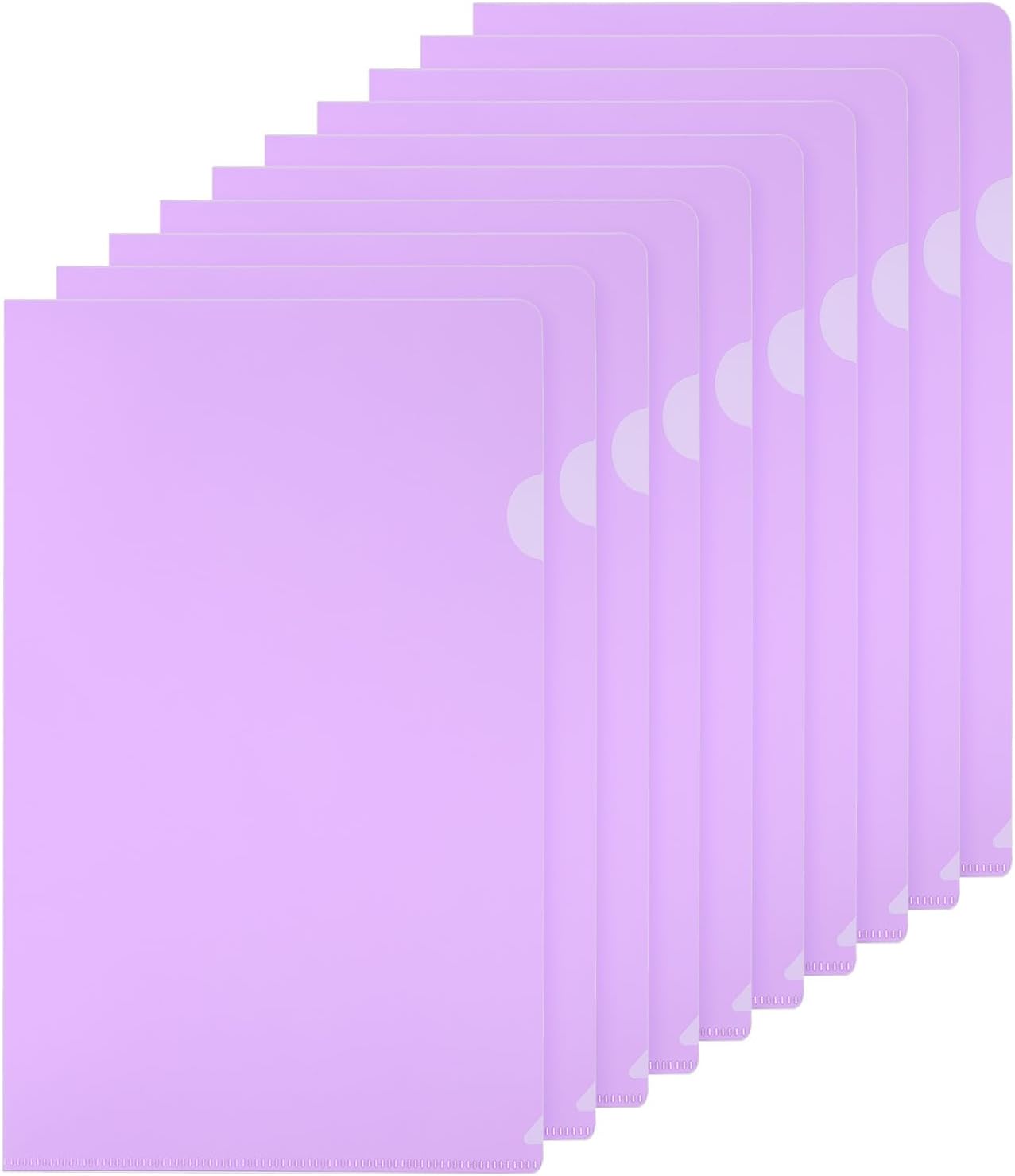 PATIKIL L Type Folders 50 Pack A4 Plastic File Project Pockets Clear Paper Document Jacket Sleeves for Office, Orange
