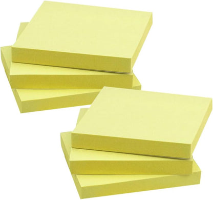 White Sticky Notes 6 Pads 3 X 3 Inch 100 Sheets/Pad Self-Stick Notes Pads 600 Sheets Total