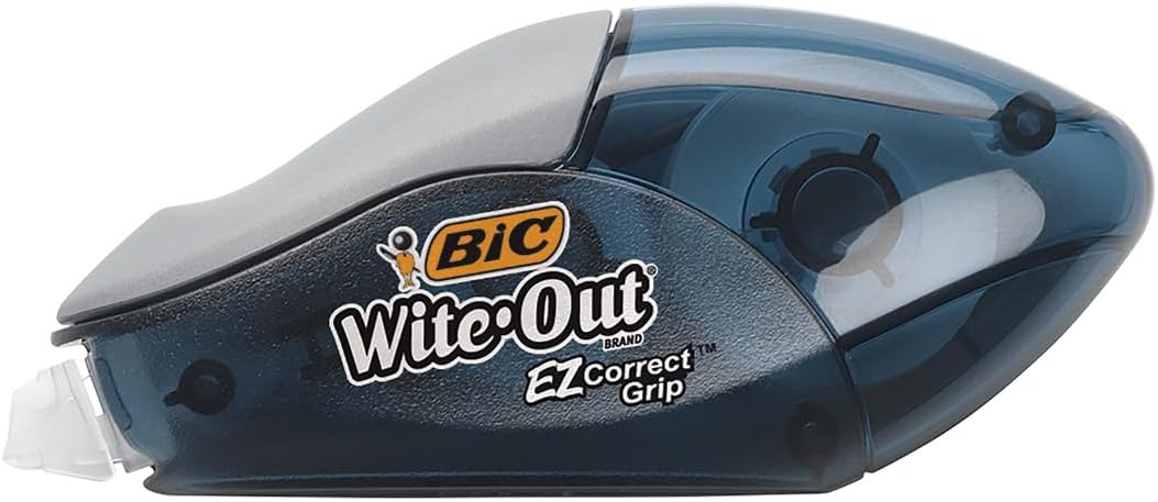 BIC Wite-Out Brand EZ Correct Grip Correction Tape, 33.5 Feet, Fast, Clean and Easy to Use Tear-Resistant Tape, 2-Count