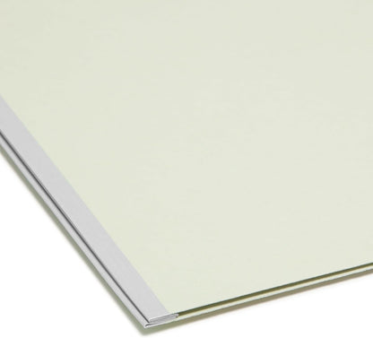 Smead Pressboard Fastener File Folder with SafeSHIELD Fasteners, 2 Fasteners, 2/5-Cut Tab Right Position, Guide Height, 2" Expansion, Legal Size, Gray/Green, 25 per Box (19920)