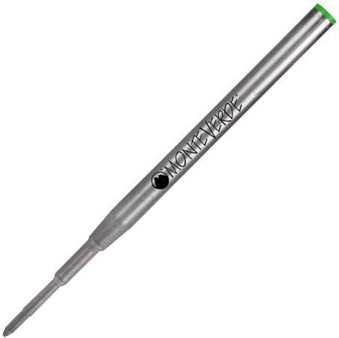 Monteverde USA Capless Ceramic Gel Refills to Fit Montblanc Ballpoint Pens, Fine Point Black Ink, Converts to Capless Rollerball, 2-Pack (M132BK)