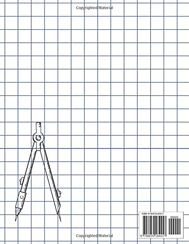 school smart double sided Graph paper notebook : 1/2 inch squares (100 pages) lined graph paper composition notebook [large 8.5 x 11] 2 squares per inch