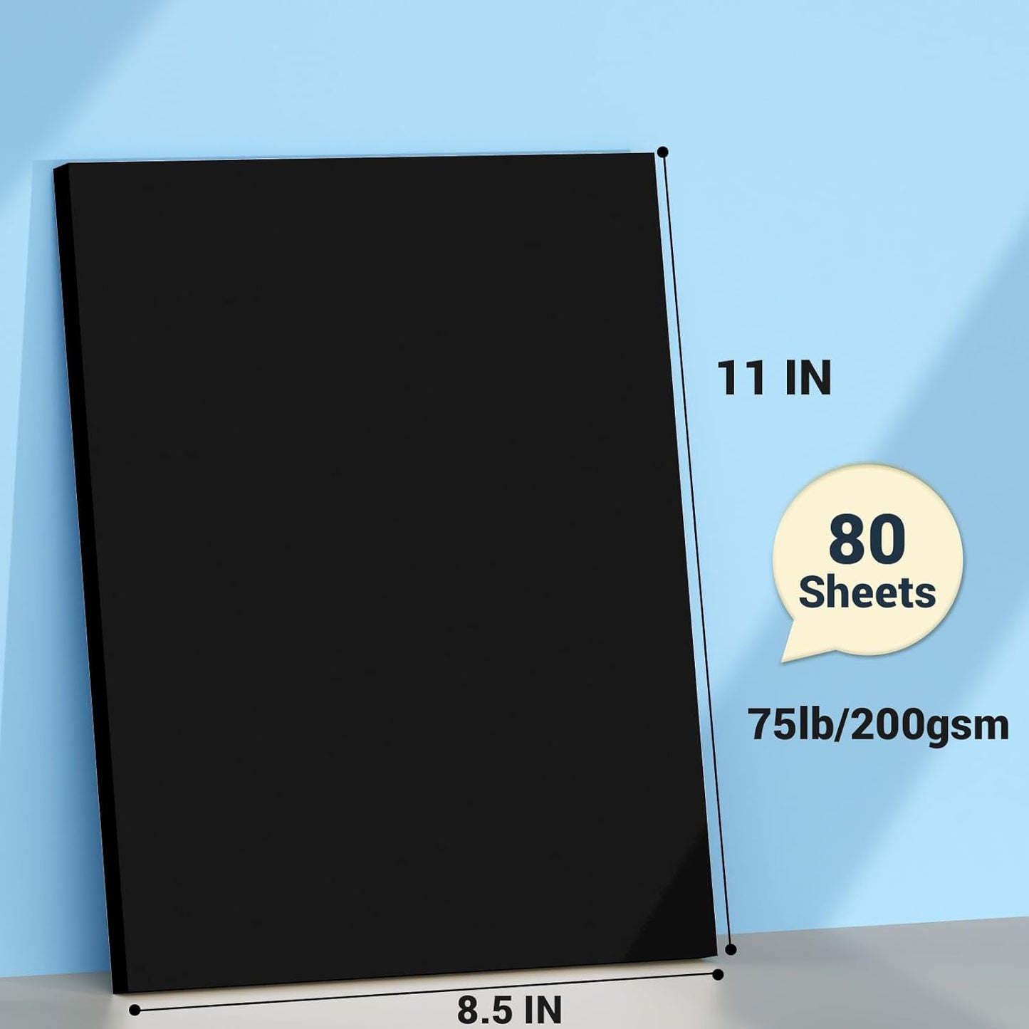 Cardstock 8.5 x 11, Thick Printer Paper 75 lb/200 gsm, 40 Sheets Card Stock White, Heavy Card stock, White CardStock Paper for Invitations, Diy Cards, Business Cards, Menus, Crafts, Drawing etc