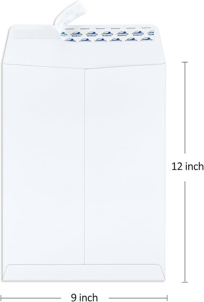 ValBox 6x9 Self Seal Security Catalog Envelopes 250 Count Small White Envelopes for Mailing, Storage and Organizing