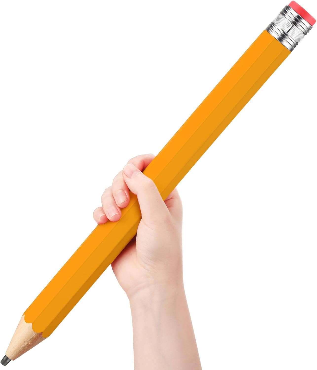 16 Inch Wooden Large Jumbo Pencils Giant Big Funny Wood Pencil with Cap and Eraser Fun Novelty Gifts for Kids School Kindergarten Home Office Prop Supplies(Purple)