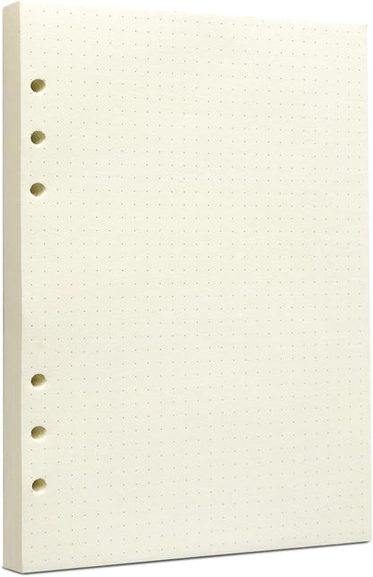 A5 Grid Filler Paper, 6-Hole Punched, 100GSM Graph Rule Paper/Quad Rule Filler Paper/Planner Inserts for Planners, Painting, and Bullet Journals,80 Sheets/160 Pages