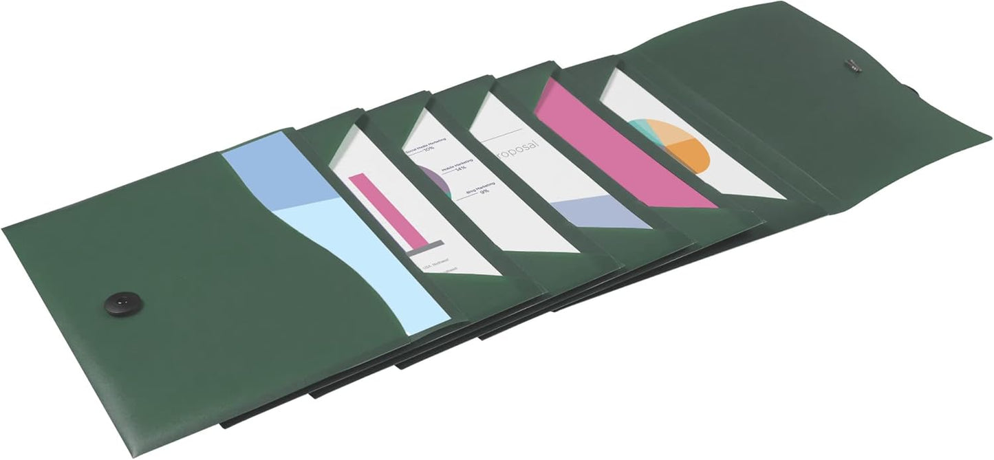 Avery Slide & View Expanding File Folder, 6 Pockets, Letter Size, 1 Black Folder (73542)