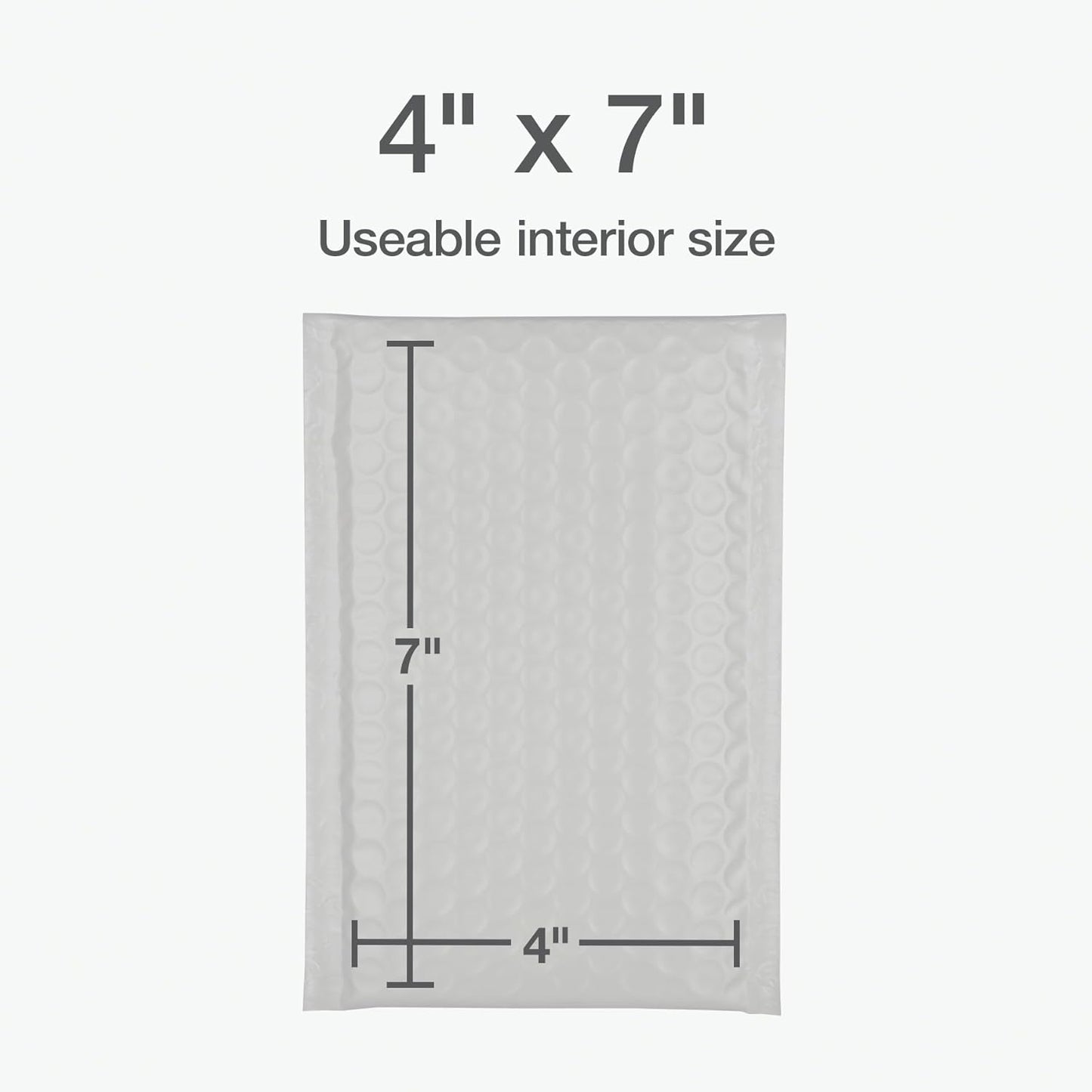 Quality Park Bubble Mailers, 6 x 9 Inch, White Poly Mailers, Padded Envelopes, Shipping Envelopes, Water Resistant, Self Seal, 50 Per Box (QUA85856), Plastic