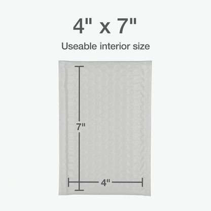 Quality Park Bubble Mailers, 6 x 9 Inch, White Poly Mailers, Padded Envelopes, Shipping Envelopes, Water Resistant, Self Seal, 50 Per Box (QUA85856), Plastic