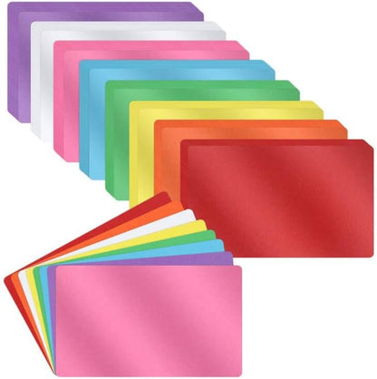 120 Pcs Dry Erase Index Cards Notecards Blank Reusable Flash Cards Sheets Game Cards Study Business Note Cards for School Office Housework Taking To Do List(Rainbow, 3 x 5 Inch)