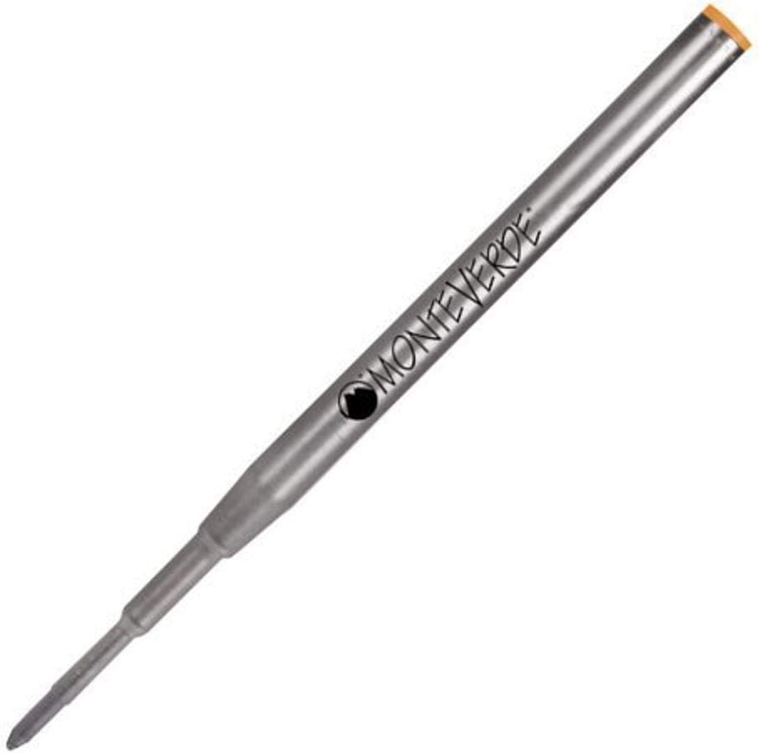 Monteverde USA Capless Ceramic Gel Refills to Fit Montblanc Ballpoint Pens, Fine Point Black Ink, Converts to Capless Rollerball, 2-Pack (M132BK)