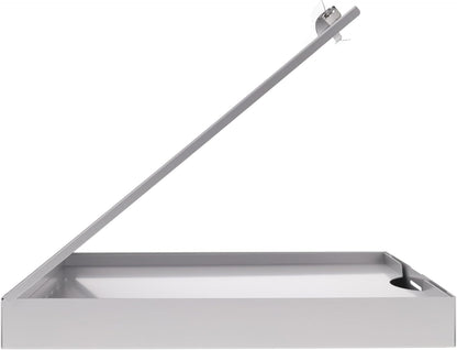 Saunders Cruiser Mate Metal Clipboard with Storage, Dual Tray Aluminum Nursing Folio, Heavy Duty Form Holder for Police & Work, Letter Size Privacy Box with Self-Locking Latch, Silver