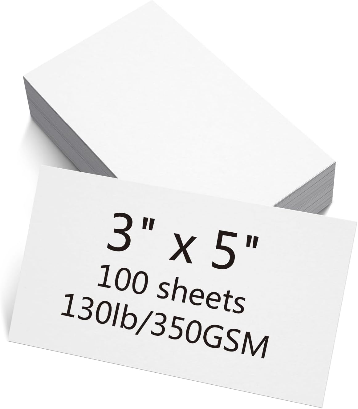 100 Sheets blank cardstock 2 x 3.5 In Heavy Weight business Card Stock 350gsm/130lb Learning Card, Note Card, Thank You Inserts, Gift Tags, Paper Crafts, Write, Draw, DIY (2X3.5 Inches)