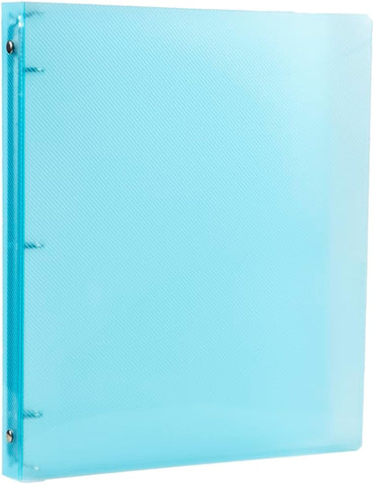 JAM PAPER Plastic 0.75 inch Binder - Clear 3 Ring Binder - Sold Individually