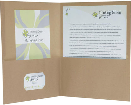 EarthWise by Oxford Two-Pocket Folders, Natural, Letter Size, 25 per Box, (78542)