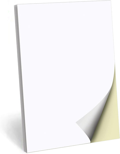 321Done 2-Part Blank Carbonless Notepad, 3.4x5.5 Portrait, Made in USA, Pocket Size Carbon Copy Memo Scratch Pad, Sketchbook, Cute Generic Small Business Order Book (50 Sets) White/Yellow