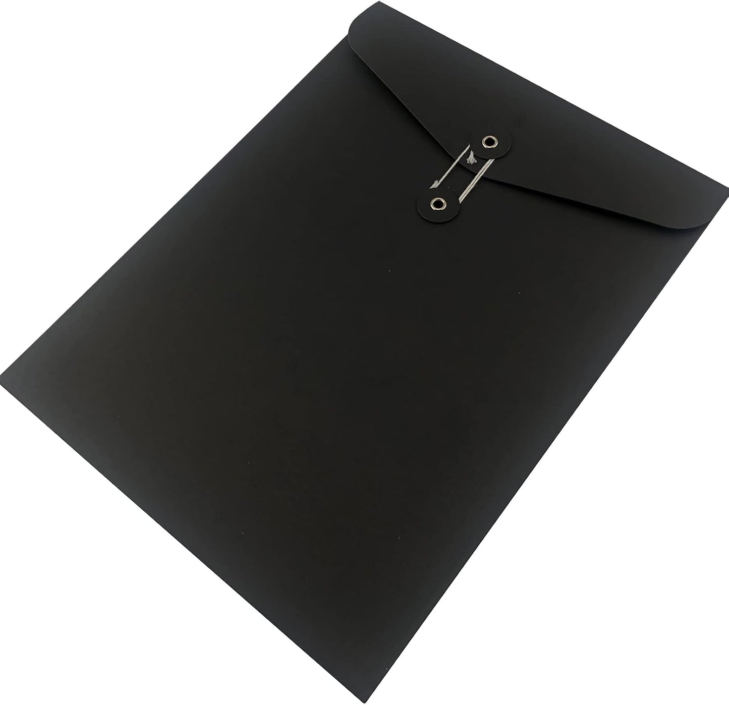 VANRA Kraft Paper A4/C4 File Folders Filing Envelope Folder Pack of 5, Filing Envelope Folder Jacket Document Letter Organizer with String Closure for School,Office (Black)