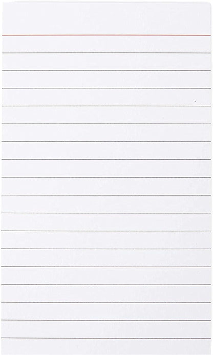 Okuna Outpost 300 Pack Vertically Ruled Index Cards - Lined Paper Vertical NoteCards - Portrait Style (3 x 5 In)