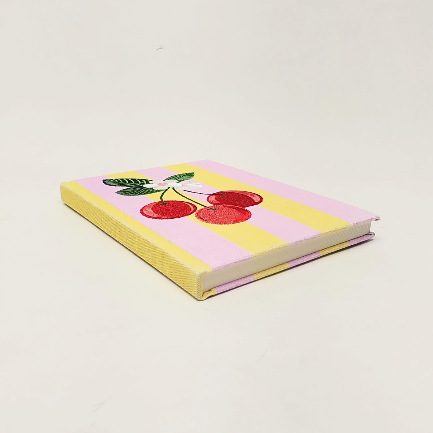 Lady Jayne Embroidered Canvas Hardcover Journal with 192 Lined Pages, 6” x 8.5” – Flower Market Poppy (83289)