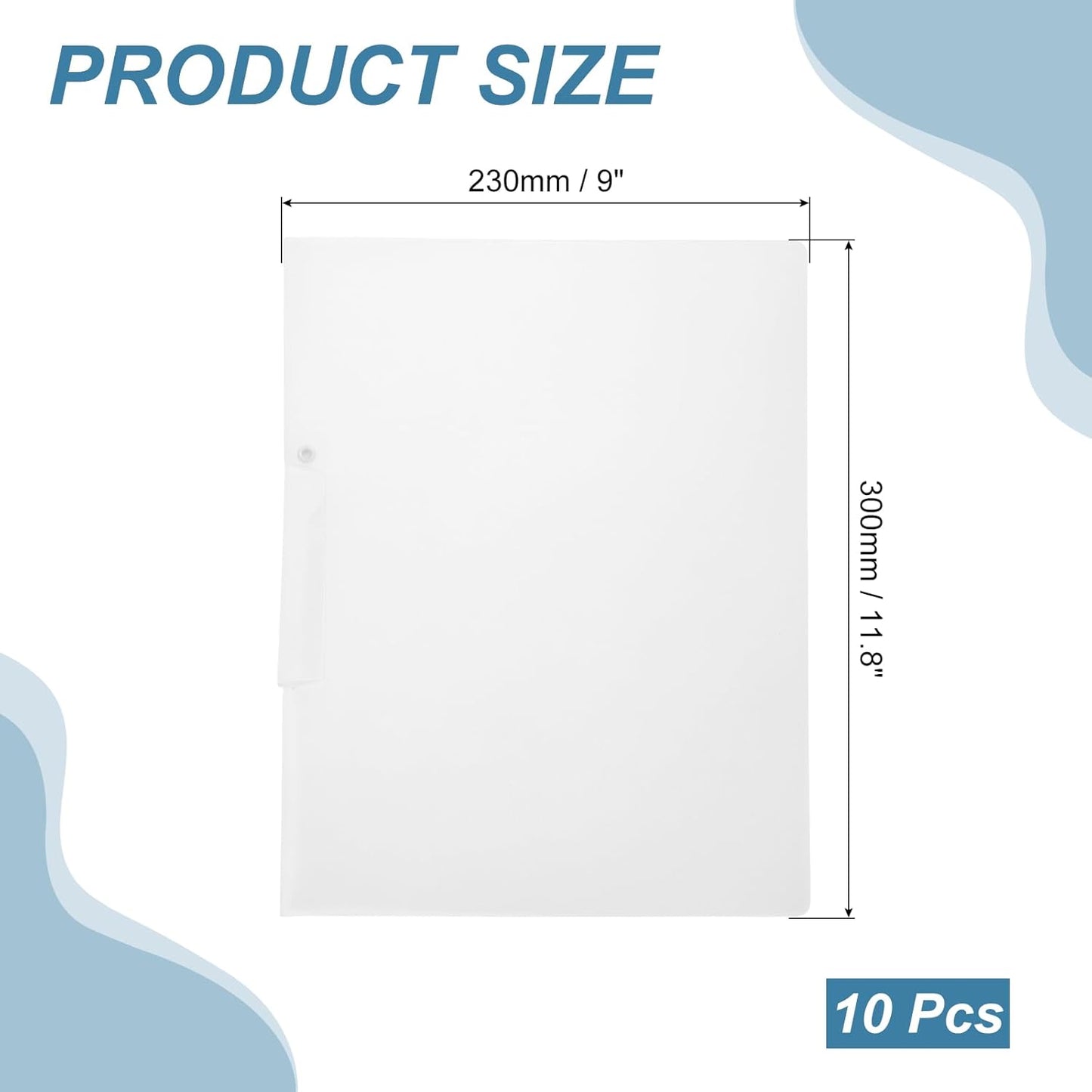 PATIKIL 5 Pack Clear Report Covers with Swing Clip, 11.8"x9" Front Presentation Folders Document Binder 100 Sheet Capacity Binder for Resume Files Letter Interview Project, Blue