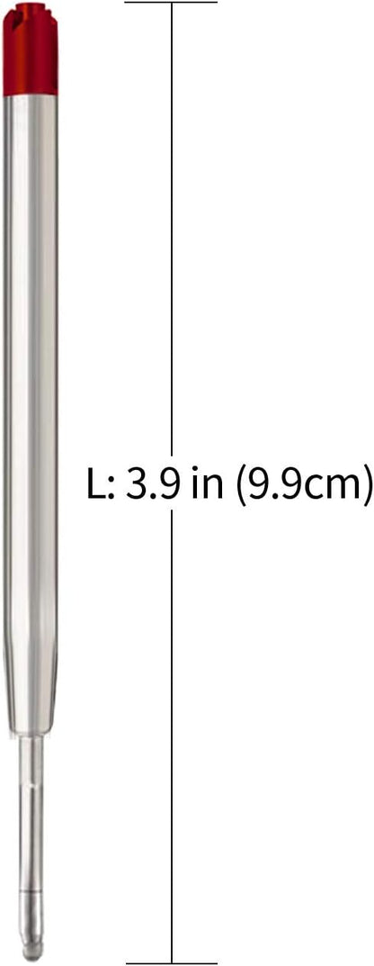 Blue Ink Refills (6pcs), Replaceable Ballpoint Pens Refills, 1mm Medium Tip - Blue
