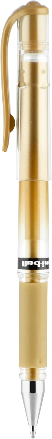 uniball Signo Gel Impact Pens, Bold Point (1.0mm), Metallic Pink Ink, 6 Pens