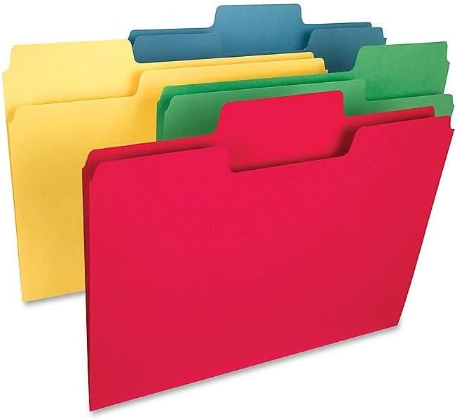 Smead SuperTab Heavyweight File Folder, Oversized 1/3-Cut Tab, Letter Size, Manila, 50 Per Box (10401)