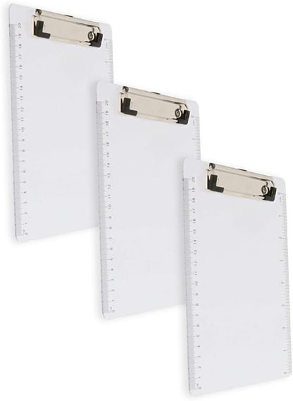 JAM PAPER Small Plastic Memo Clipboards with Low Profile Metal Clip - Mini (6 x 9) - Blue - Clip Board Sold Individually